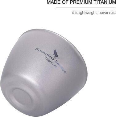 Маленька титанова чашка для чаю з подвійними стінками Легка чашка для еспресо Міні-чашка для вина для саке Багаторазовий кемпінг н