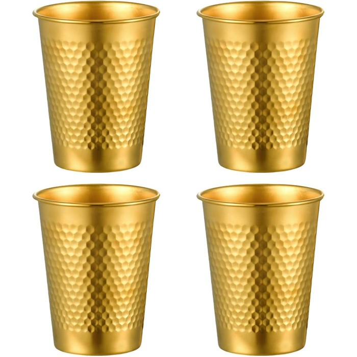 Набір з 4 шт. абельованих кавових кухлів з нержавіючої сталі, металевих склянок для пиття, стаканчиків для молока, посуду для кемпінгу та подорожей, портативних металевих стаканчиків