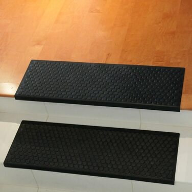 Нековзні гумові сходинки Rubber-Cal Coin-Grip (6 шт.), чорні, 24,8 x 75,6 см (10-104-009-6 шт.) з крапкою