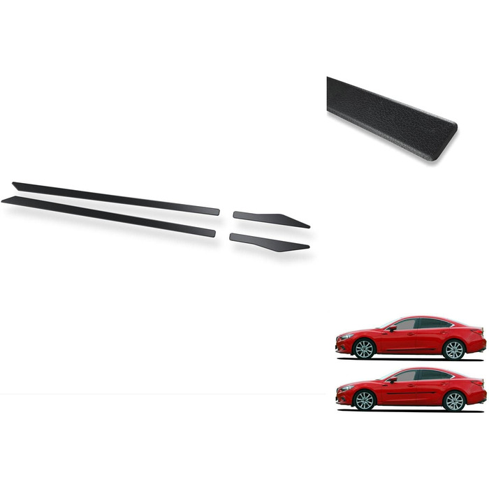 Дверні планки Door Strips V (1150-225) сумісні з Volkswagen Lupo - Hatchback3 1998-2005 - Black