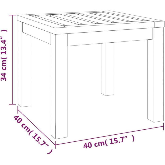 Садовий табурет Табурет для кемпінгу Сад Патіо Балкон 2 шт. 40х40х42 см Масив дерева Акація, 7