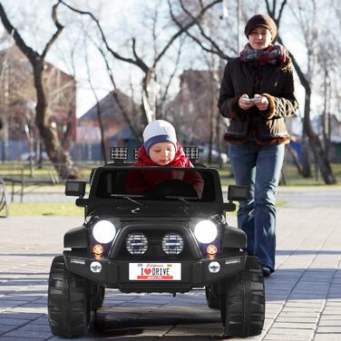 Дитячий електромобіль DREAMADE, 2-місний дитячий електромобіль з пультом дистанційного керування 2,4 ГГц та світлодіодним світлом