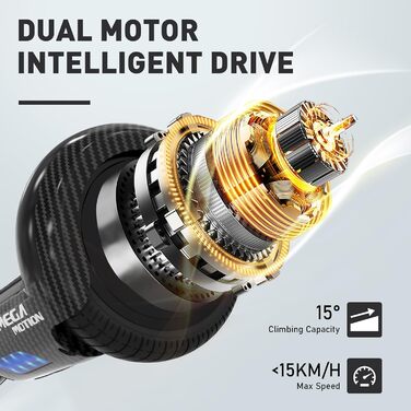 Гіроскутер MEGA MOTION для дітей – 6,5-дюймові двоколісні самобалансуючі з Bluetooth-динаміком, крутим колесом, що світиться, та світлодіодними ліхтарями, подарунок для дітей та підлітків, колір сажа