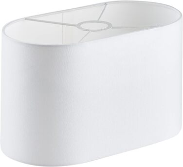 Абажур Hellolamp ОвалРозетка Е27 Тканина ситець білаДовжина 30 см Ширина 16 см Висота 18 см Заміна абажура настільної лампи Тканинні абажури