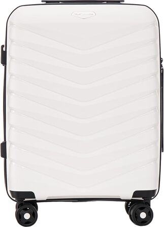 Валіза Wings з твердим корпусом - велика дорожня валіза та візок - надлегка валіза на колесах - ручна поклажа - валіза з замком - маленький візок для літака, біла, 56x421,5 см