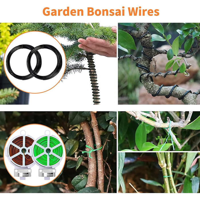 Набір інструментів для бонсай, 20 предметів секатор, ножиці для бонсай, дріт для формування, міні-граблі та лопатка A