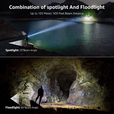 Акумуляторний світлодіодний налобний ліхтар Lepro, суперяскравий налобний ліхтар 2000 люкс з червоним світлом та 6 режимами освітлення, водонепроникний IPX4, ідеально підходить для кемпінгу та бігу, чорний, 2 шт. вкл. USB-кабель Чорний 2