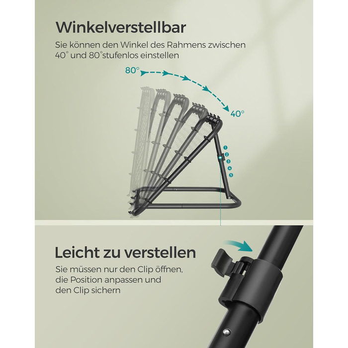 Футбольні ворота-відбивачі, портативні футбольні ворота для дітей, зі сталевою рамою, регульований кут, швидке складання, для саду, парку, пляжу, 84 x 84 см