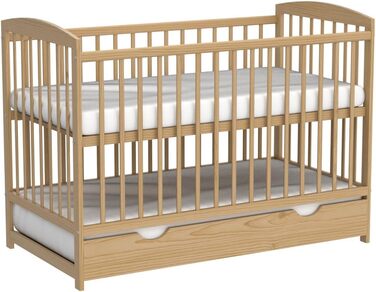 Дитяче ліжечко/спальне місце Love For Sleep 120x60 см з пінопластовим матрацом, дитяче ліжко Jacob з сосни, дерев&39яне дитяче ліжко - Дитяче ліжко, трансформоване ліжечко/дитяче ліжко