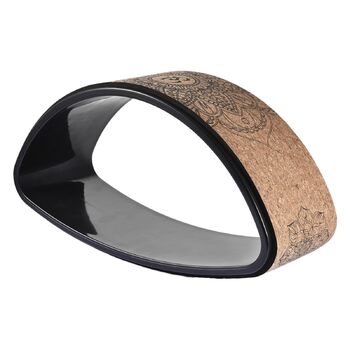 Коркове колесо для йоги для рухів на задньому колесі, прогинів, поз та тренування рівноваги розтягує спину, груди та хребет