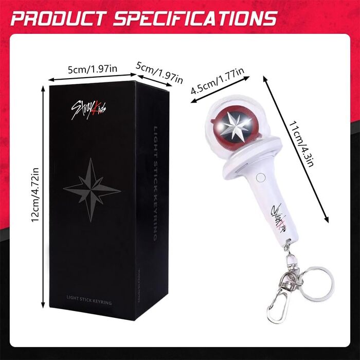 Міні-світлова паличка Stray, брелок Stray, міні-світлова паличка з регульованою швидкістю та кольором SKZ, подарунки Kpop для STAY