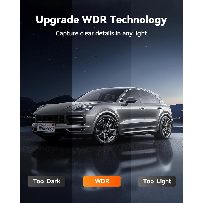 Камера заднього огляду WOLFBOX G930 4K, передня та задня камера реєстратора для автомобіля з 64 ГБ, сенсорна камера заднього виду дзеркала заднього виду, монітор паркування