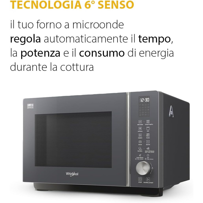 Окремо стояча мікрохвильова піч Розміри 46,8 см х 49 см х 32,5 см. Мікрохвильова піч 25 літрів з потужністю 800 Вт мікрохвильова піч і гриль 1300 Вт, сірий відтінок, мікрохвильова піч без плит., 259 SG