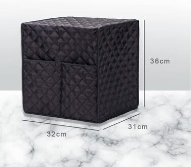 Захисний чохол Аксесуари для кухонного комбайна - Пилозахисний чохол Чорний чохол з бічною кишенею, кухонний охайний пристрій для Thermomix/Monsieur Cuisine Connect (MCC)