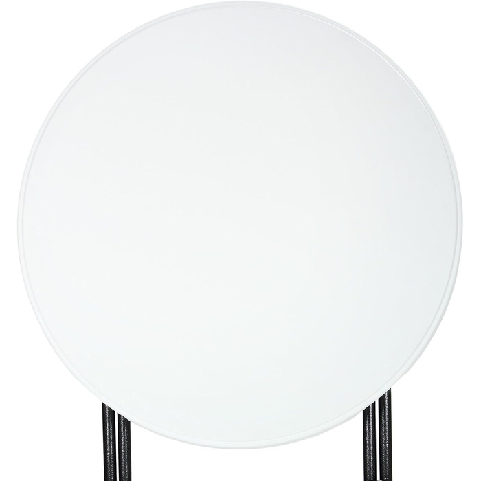 Складаний стіл Casaria Ø 72 см, круглий, міцний, садовий, висота 110 см, водовідштовхувальний, металевий, розкладний стіл, стіл для бістро, стіл для вечірки, барний стіл, пивний стіл, білий, комплект з