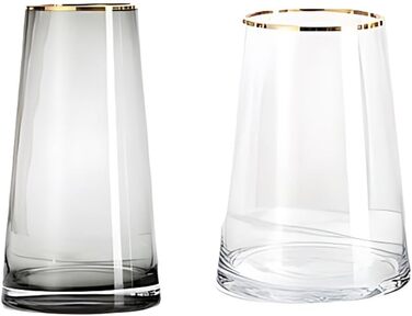 Прозора скляна ваза для квіткових композицій, що легко миється та сушиться, широке застосування, ваза для квітів, подарункова прикраса, прозоре золото1325