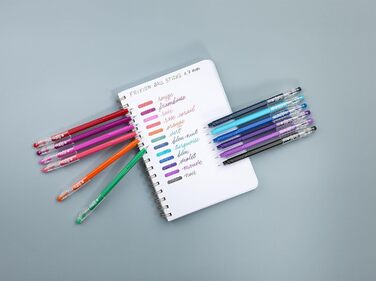 Кульковий стік Pilot FriXion 07-0,7 мм з наконечником, гелеві чорнильні ручки, що стираються, в упаковці гаманця, 8 шт. Essential Wallet з 8 шт. ами