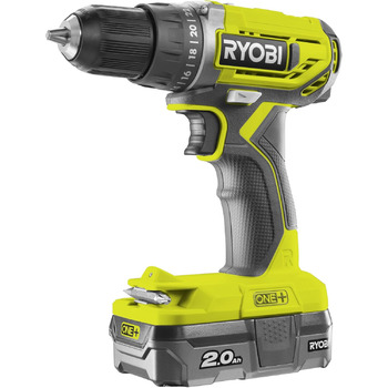 Акумуляторний шуруповерт Ryobi R18DD2-120S, 18 В, зелений