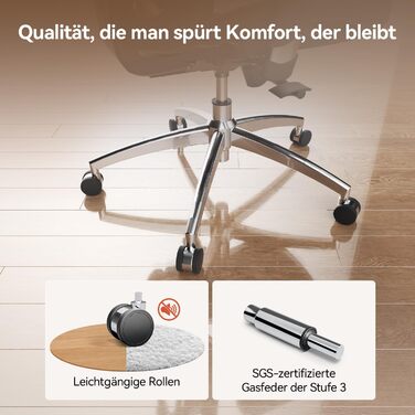 Ергономічне офісне крісло SIHOO M57, крісло керівника з 3D-регульованими підлокітниками та поперековою опорою, високою спинкою з приємної на дотик сітки, робоче крісло з вантажопідйомністю до 150 кг/330 фунтів (чорне)