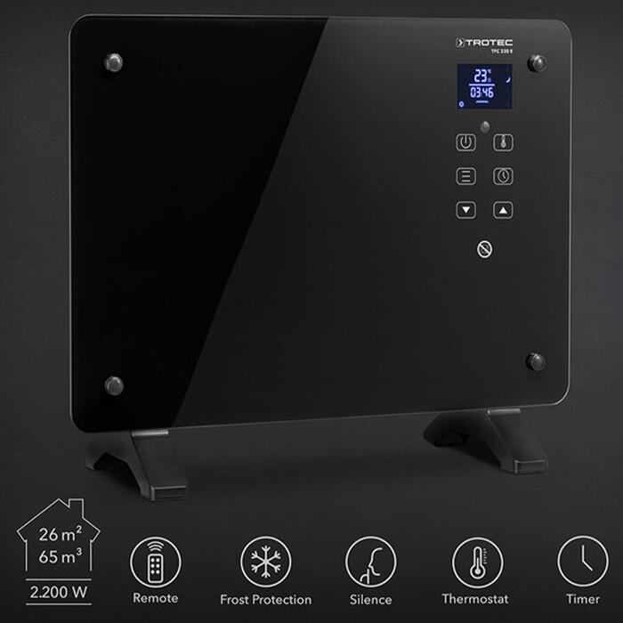 Тепловентилятор керамічний Trotec TFC 220 E 2200W Black (1410000690)