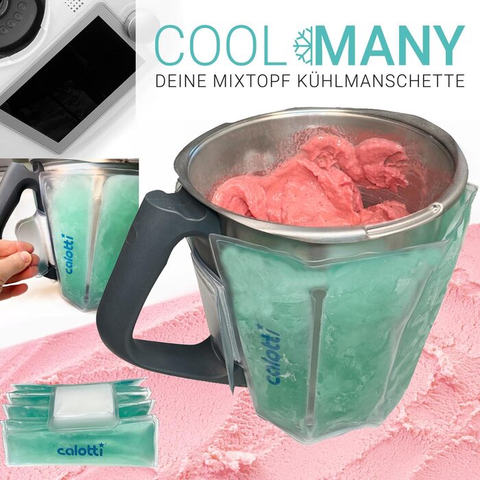 Ваш охолоджуючий рукав для міксерної чаші Thermomix TM6, TM5 і TM31. Просто зачепіть і закрутіть навколо миски для змішування та остудіть. Тримає миску для змішування в прохолоді протягом години. TM5, TM6 і TM31 Монетний двір