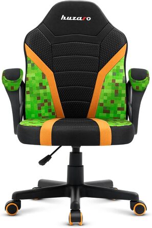 Ігрове крісло Huzaro Ranger 1.0 для дітей, офісне крісло, геймерське крісло, письмове крісло, ергономічний сучасний дизайн, підлокітники, регулювання висоти сидіння, гумові колеса, розміри 0,54 м x 0,43 м x 0,94 м