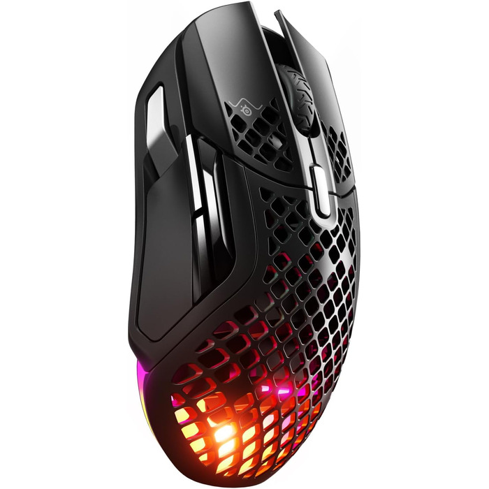 Ігрова миша з отворами на поверхні - Легка, водовідштовхувальна конструкція з пір'я - 9 кнопок - Bluetooth/2.4 ГГц - Оптичний датч