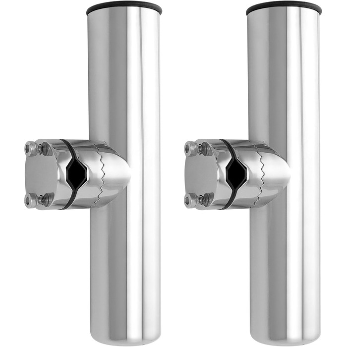 Тримачі для вудок QWORK, 2 шт., поворотні на 360 - нержавіюча сталь 304 - кріпляться до рейок 1925 мм - для риболовлі на човнах та яхтах