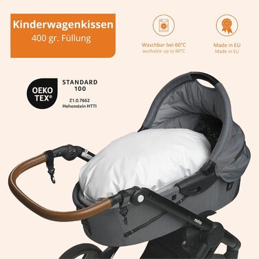 Подушка для коляски Sleepling 80x80 см, пухова ковдра для немовлят, подушка для коляски виготовлена зі 100 бавовни, 400 г пір&39я та пуху, Downpass, ковдра для коляски 80 x 80 см, можна прати, зроблено в ЄС