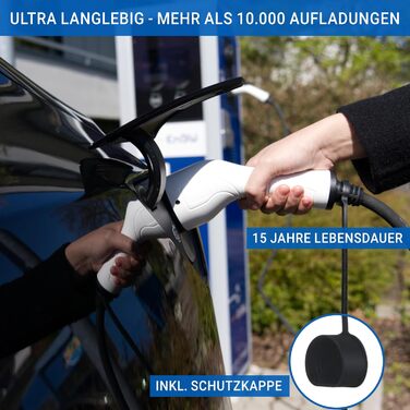 Зарядний кабель EVify тип 2 Schuko 3.7кВт 5М 16А для електромобілів та гібридів у комплекті з сумкою для кабелю - регульований стр