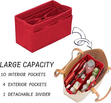 Гаманець-органайзер на застібці-блискавці фетровий сумка вставка сумка в кільце для ключів для сумки підходить LV Speedy Neverfull