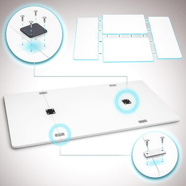 Стільниця Duronic TT120 WE Стільниця столу 120 x 60 x 1,9 см Стільниця для столів на замовлення Ідеально підходить для робочих станцій з регульованою висотою Стіл для роботи сидячи та стоячи для домашнього офісу та офісу 60 x 120 см Білий