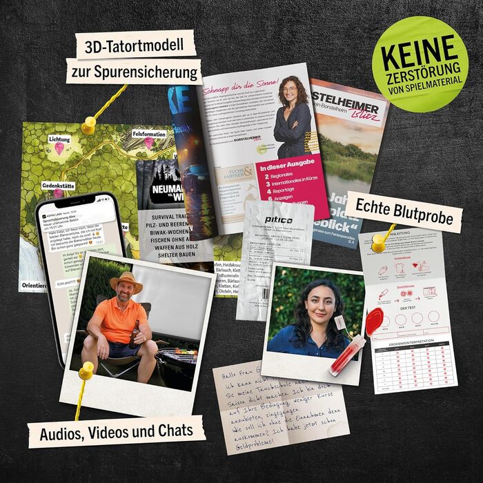 Приховані ігри Місце злочину - Кемпінг-вбивця - Німецька - Реалістична злочинна гра, захоплива детективна гра, квест-кімната