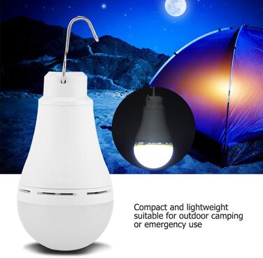 Лампочка, 2 шт. 5V світлодіодна лампочка, кемпінговий ліхтар, підвісна лампочка, аварійне освітлення, зовнішнє освітлення з простим вимикачем для походів