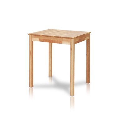 Обідній стіл KHG з масиву дуба 70x60 см - сільський стиль, прямий край, для 2-4 осіб, позачасовий дерев&39яний стіл, компактний, висота 75 см - маленький та міцний кухонний стіл 70 x 60 см, дуб