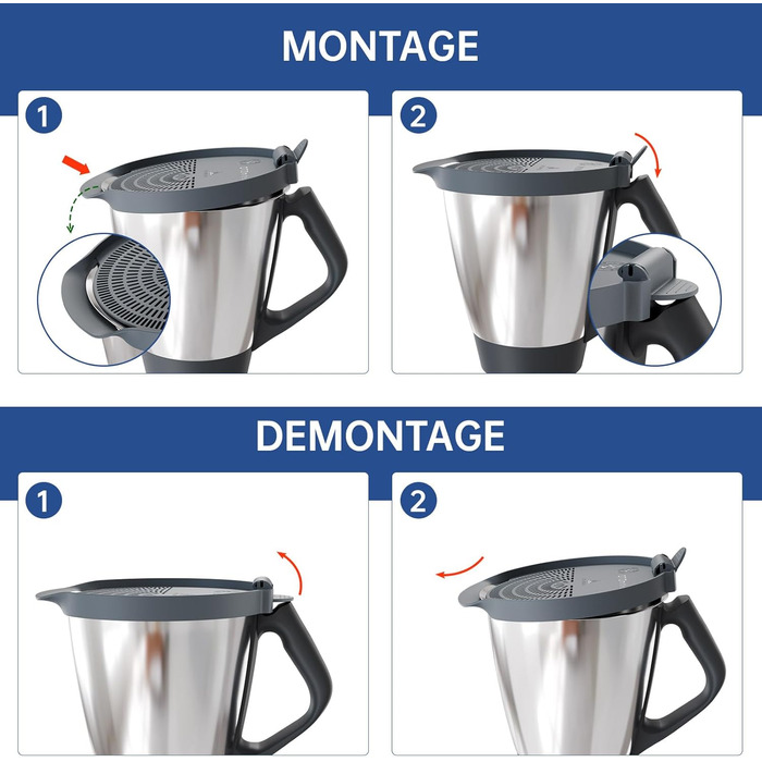 Дренажний допоміжний засіб для Thermomix TM5 TM6, Термозахисний затискач, Ливарний фільтр, Зливний ситечко для овочів, фруктів, Дренажний допоміжний засіб для Thermomix, TM5 TM6 Аксесуар Сито для локшини з Без BPA