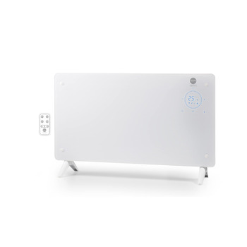Скляний конвектор MACOM Enjoy & Relax 937 Thermo-Glas, елегантний обігрівач із загартованого скла, швидкий нагрів, 1000/2000 Вт, Tlc, 24-годинний таймер, термостат, настінний монтаж (кріплення в комплекті)