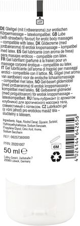 Лубрикант Lick it! масажний та інтимний гель Strawberry, 50 мл