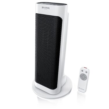 Тепловентилятор потужністю 2000 Вт - Великий та потужний - з пультом дистанційного керування - Лауреат премії 2025 року - Енергозберігаючий та тихий - з термостатом та коливальною системою - Ванна кімната, Дитяча кімната, Вітальня D Білий Тип 2