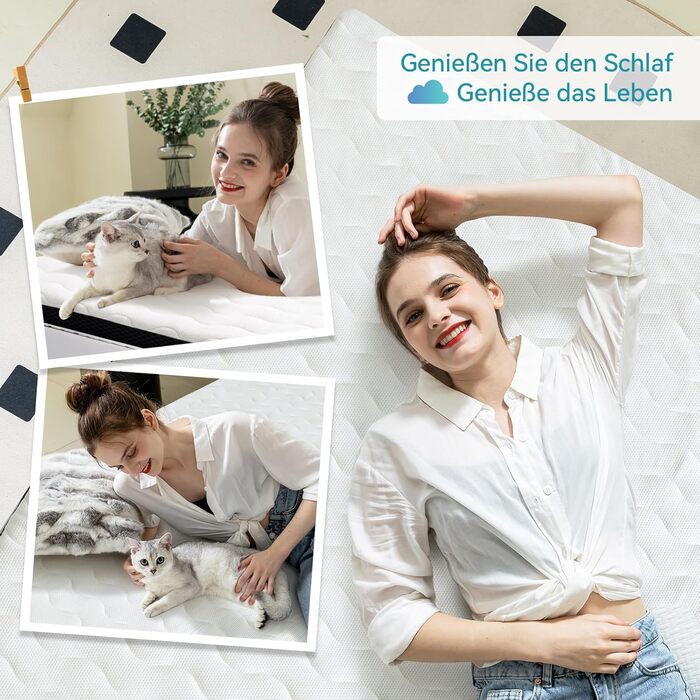 Наматрацник Storeo Basics Comfort з піни з ефектом пам&39яті, плюшевий, 180 x 200 см, висота 7 см, білий 180 x 200 x 7 см