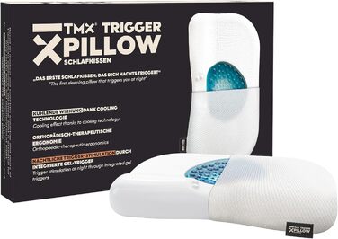 Подушка для підтримки шиї преміум-класу TMX Trigger Pillow Функція легкого охолодження М&39яка стимуляція тригерних точок Ортопедично-терапевтична ергономіка Підходить для всіх положень сну Стандарт Oeko-TEX 100, клас 1