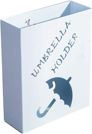 Підставка для парасольок, тримач для парасольки, металева підставка для парасольки, коване залізо, підлогове відро для парасольки для домашніх готелів, вміщує 10 парасольок білого кольору