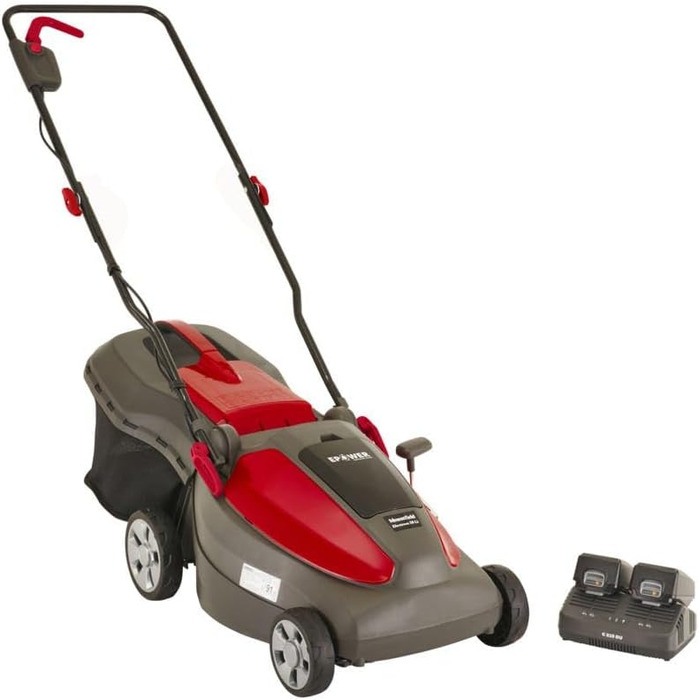 Акумуляторна газонокосарка Mountfield Electress 38 Li Kit, 38 см різання, з акумулятором 20 В (2х4 Ач) та зарядним пристроєм