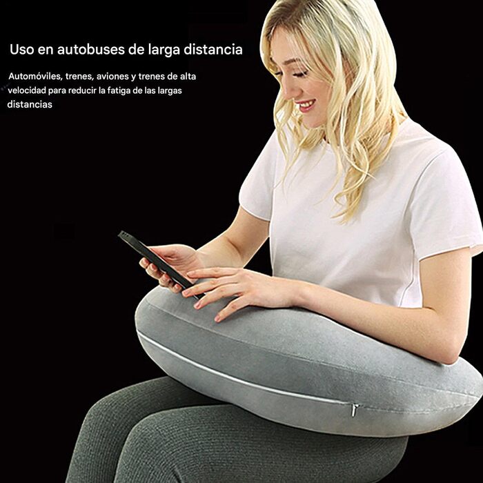 Подушка для читання для ігор, підлокітник для в&39язання, м&39яка та зручна підставка для ігор, читання, роботи, перегляду відео, в&39язання, подорожей, автомобіля, дому, офісу, сірий колір