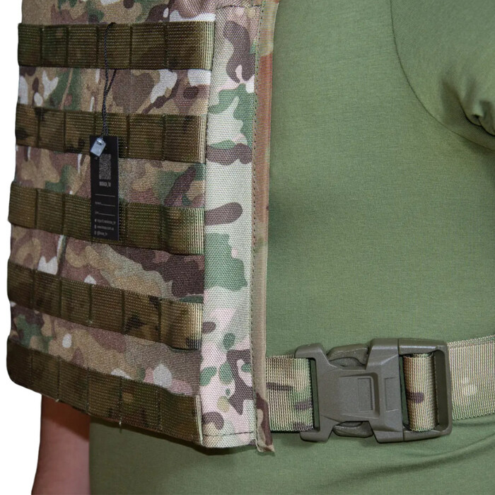 Плитоноска полегшена з кордури Kirasa мультикам (Арт.KI1012)