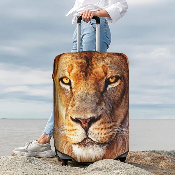 Чохол для валізи Cool Lion, міцний захист багажу, підходить для валіз розміром 45.7-81.3 см, Чорний, Великий