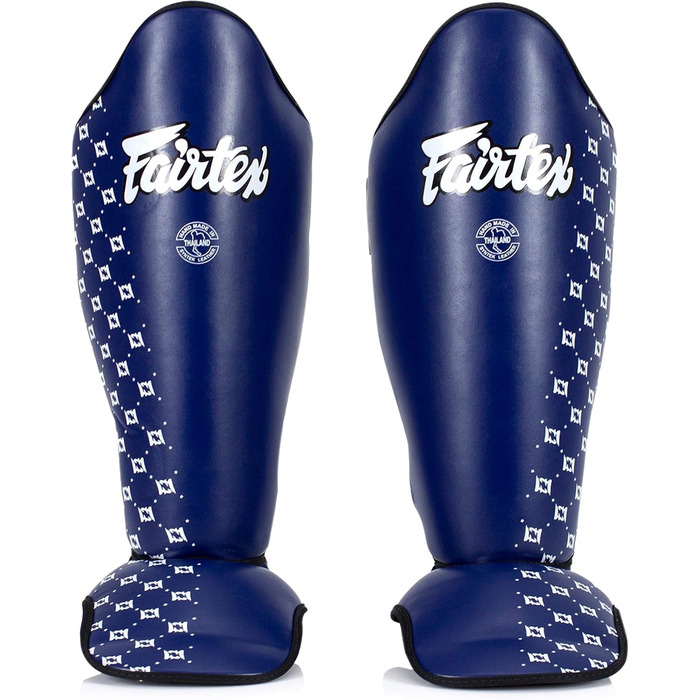Щитки для гомілок Fairtex SP5 для муай-тай для чоловіків, жінок та дітей Високоякісні, легкі та міцні Покращений захист від болю в гомілці під час тренувань або спарингів, розмір S, синій