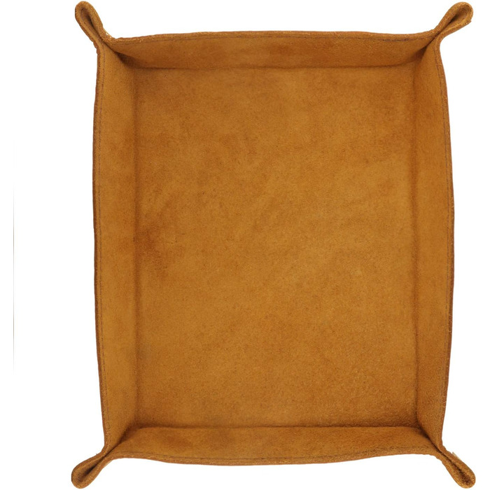 Лоток для зберігання речей Londo з натуральної шкіри - шкіряний органайзер, практична коробка для зберігання - для гаманців, годинників, ключів, монет, мобільних телефонів та канцелярського приладдя, колір верблюжий