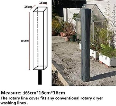 Захисний чохол для ротаційної сушарки, Водонепроникний захисний чохол для світлофорних парасольок з високощільним оксфордським ПВХ