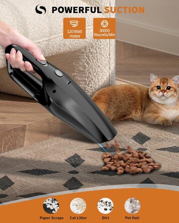 Ручний пилосос акумуляторний, невеликий потужний автомобільний пилосос з акумулятором, портативний автомобільний пилосос ручний пи